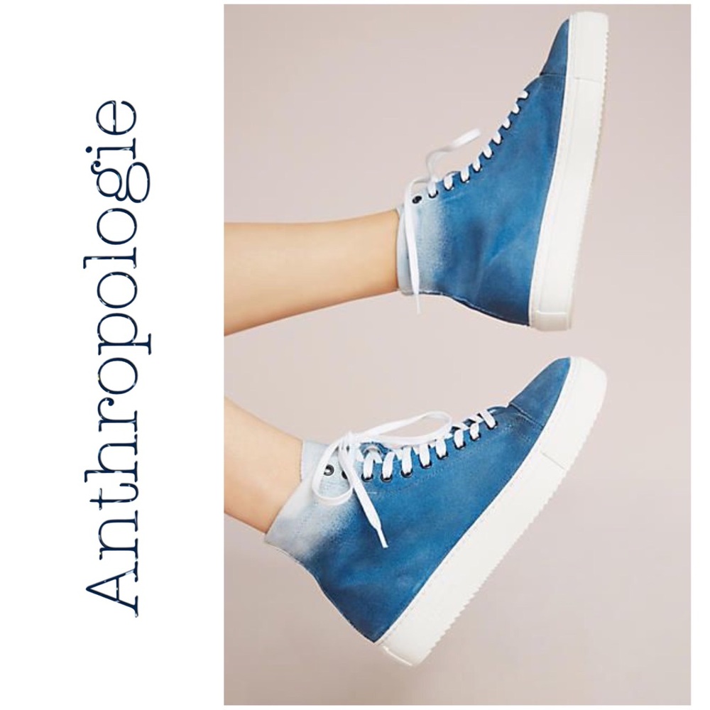 Anthropologie Blue Dip Dye Sneakers 🎉HP 7/6/19